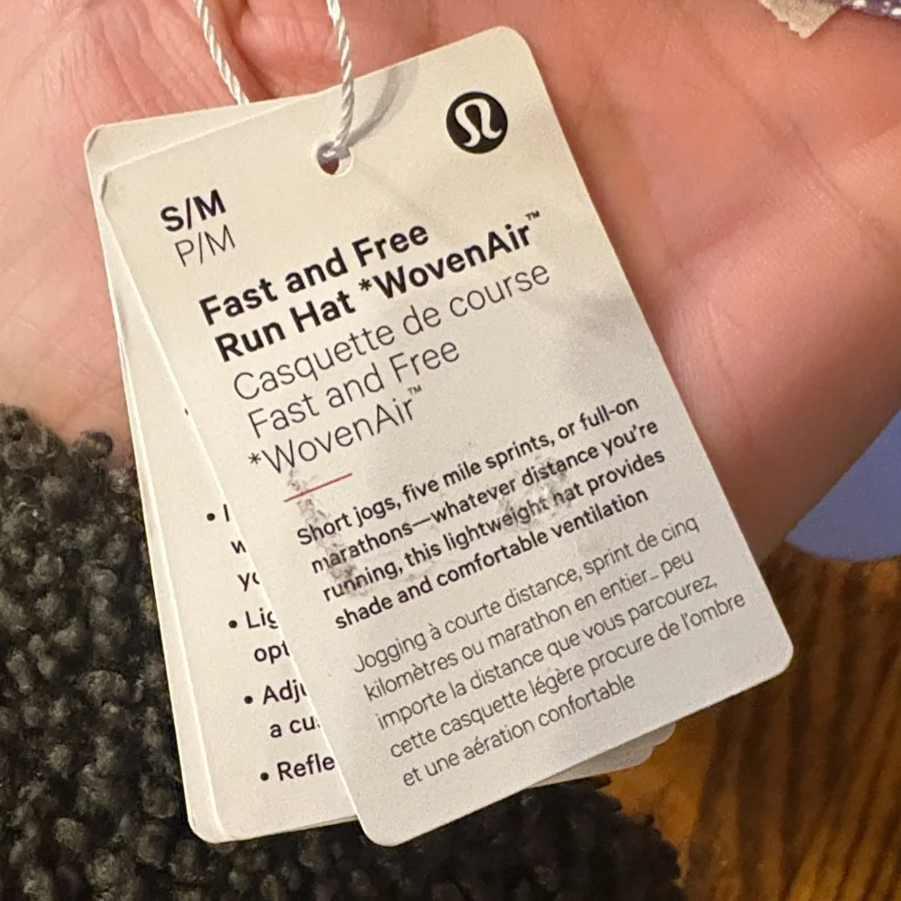 🎉NWT! Lululemon Fast and Free WovenAir Hat Light Purple!
